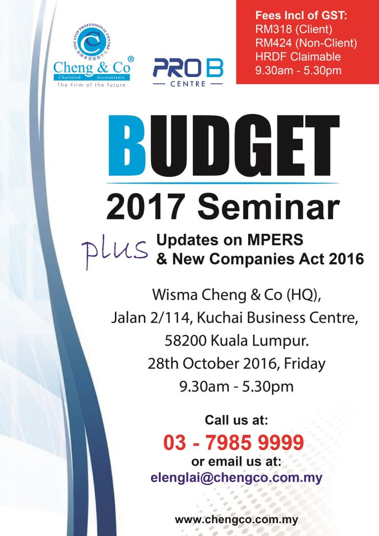 Budget 2017 Seminar