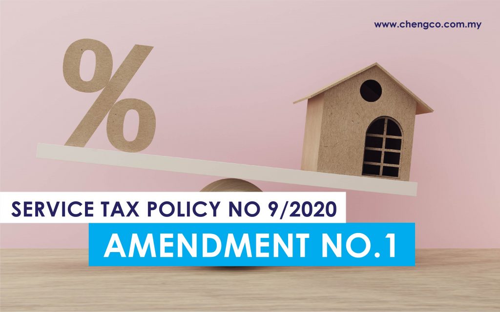 SST Update - Service Tax Policy No 9/2020 (Amendment No.1) 9 Service Tax Policy No9 2020 Amendment No.1 Eng Cover