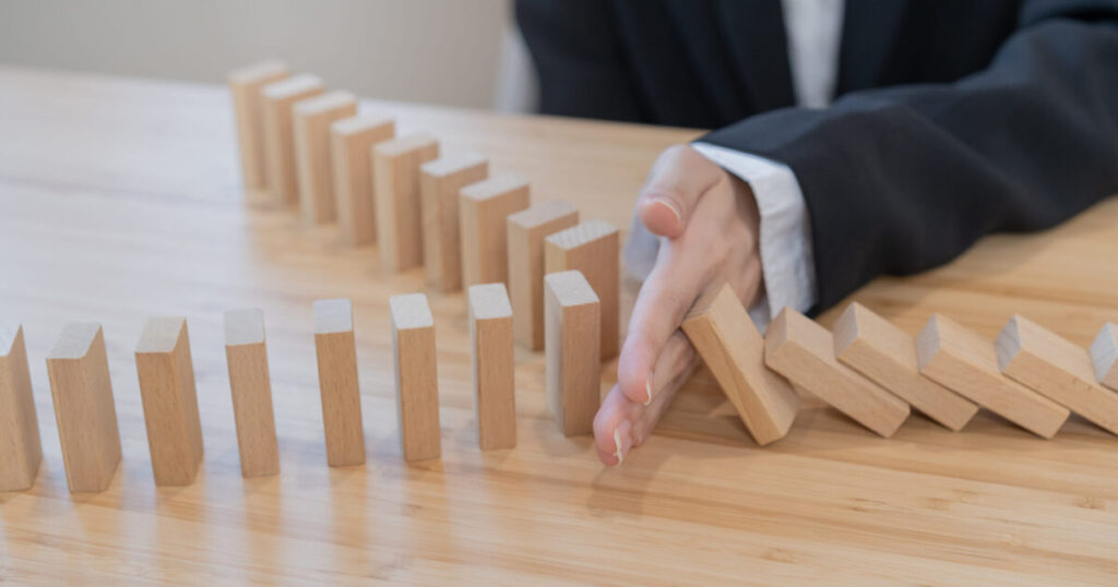 The Connection Issue May - Aug 2020: Covid-19 Business Recovery Strategy Guide 8 protection finance hand businesswoman stopping falling block effect collapse domino wooden recovery risk business management strategy planning before destroy successful intervention scaled e1788946248710