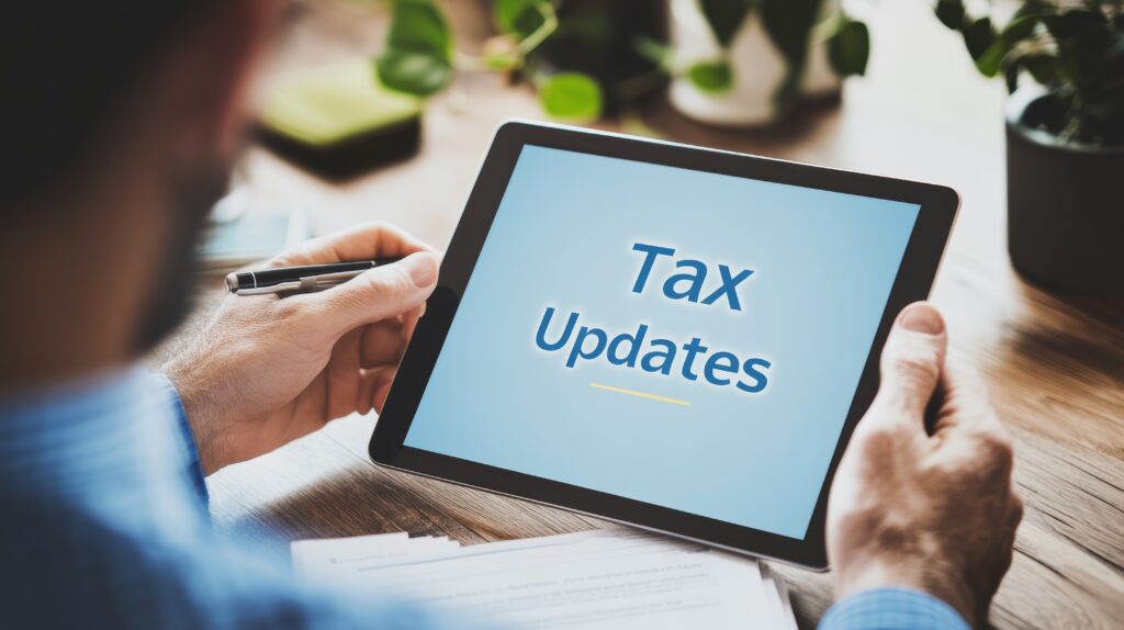 Tax Update 1 Jan 2023 on Bill Number & E-Billing 31 alert symbol tax updates tablet 1