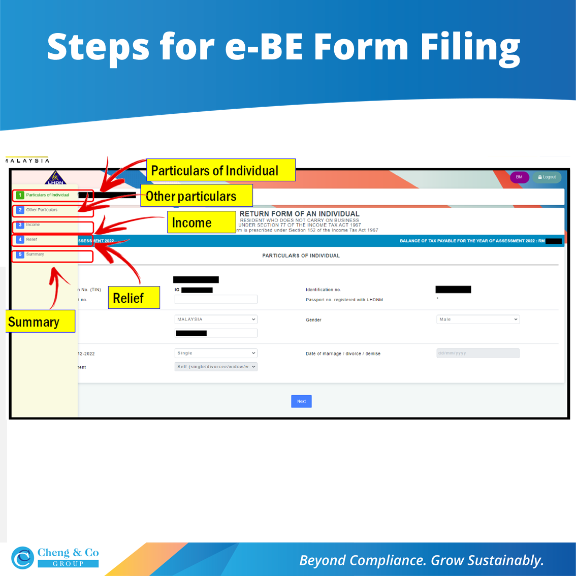 LHDNM S New Guidelines For E Filing For YA2022 Cheng Co Group   Slide6 1 