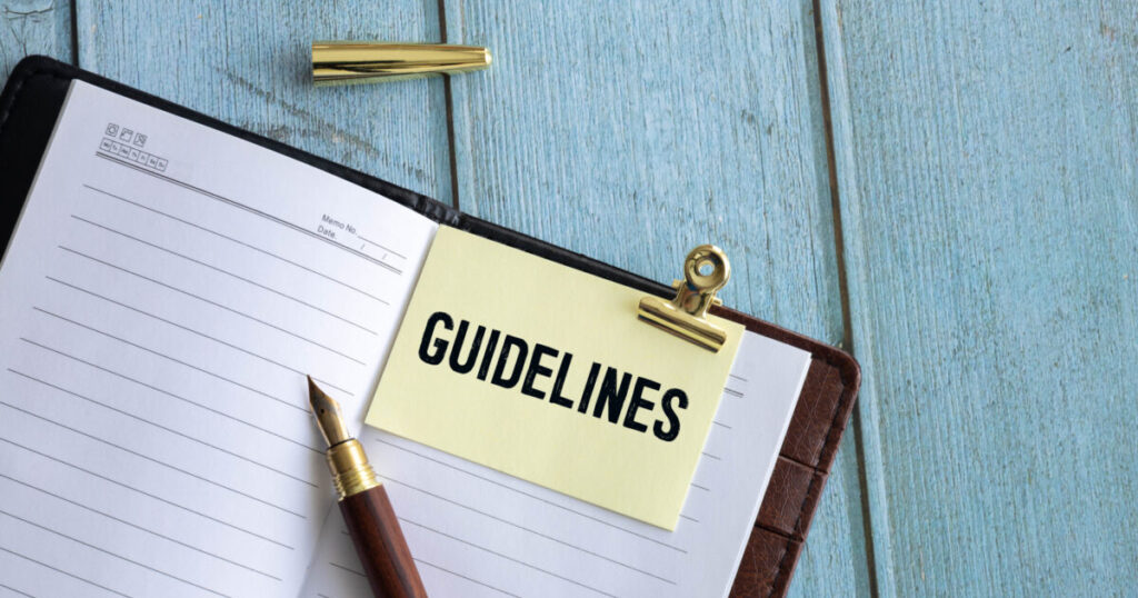 there is notebook with word guidelines scaled e1788939524597