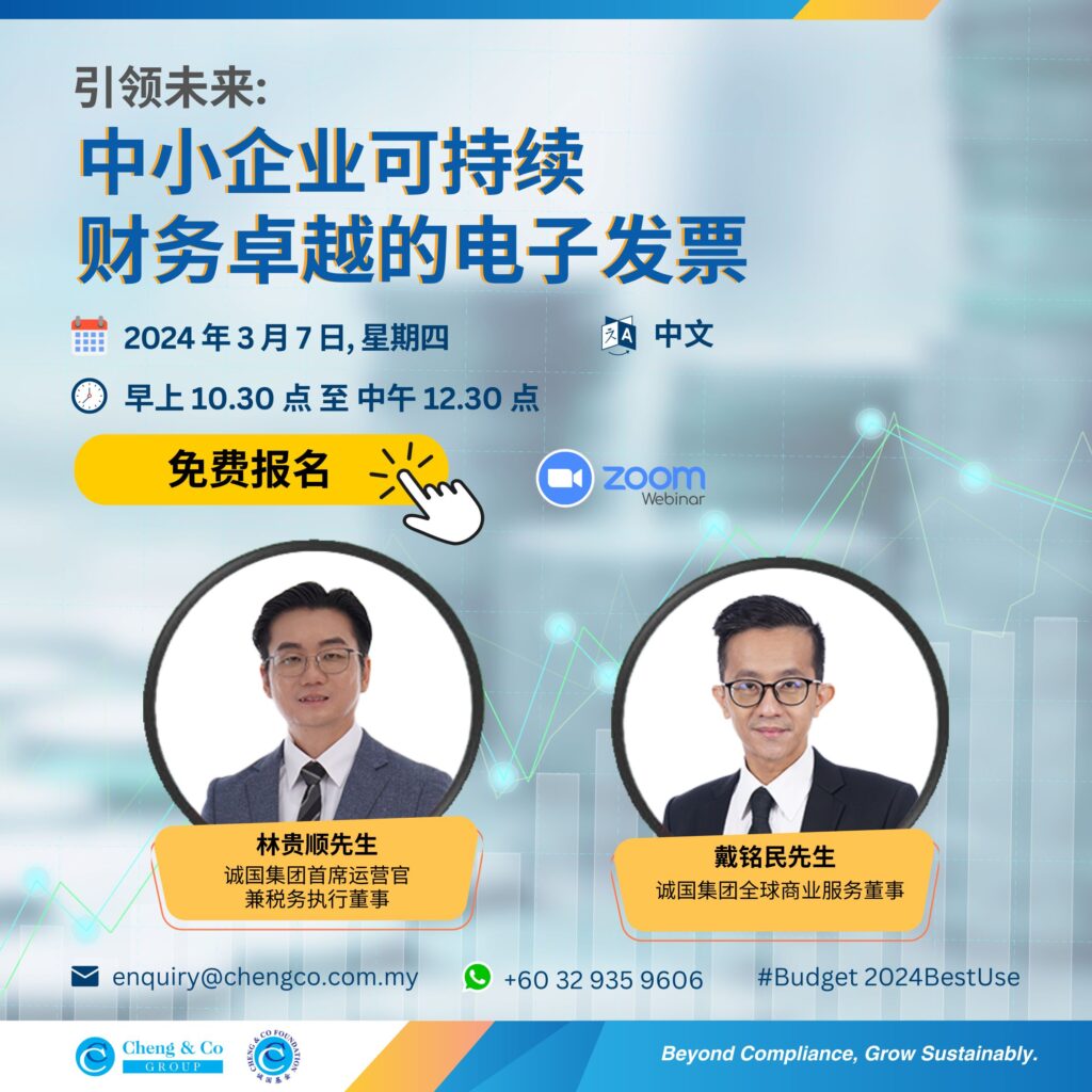 中小企业可持续 财务卓越的电子发票 social media post