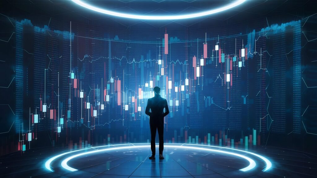 stock market forex trading graph futuristic
