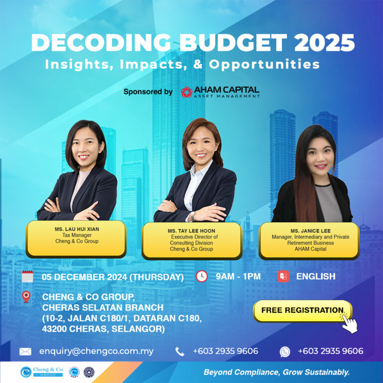 Cheng Co Group 2025 Budget Talk Poster CHS Seminar 05 Dec 2024