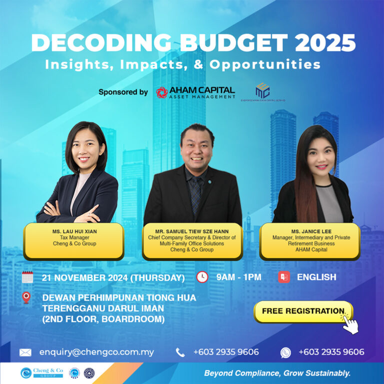 Cheng Co Group 2025 Budget Talk Poster KT Seminar 21 Nov 2024