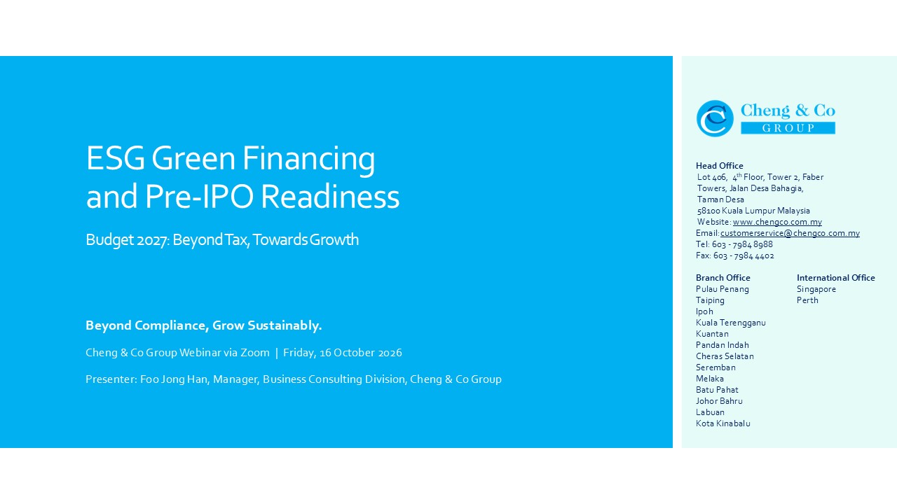 2027年财政预算案:不止税务,更看增长 (马六甲站) 9 CCGA Budget2027 Webinar ESG PreIPO 16Oct2026 EN final